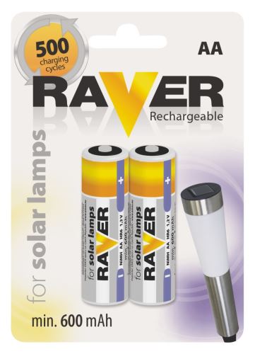 Nabíjecí baterie do solárních lamp RAVER SOLAR AA (HR6) 600 mAh, B7426