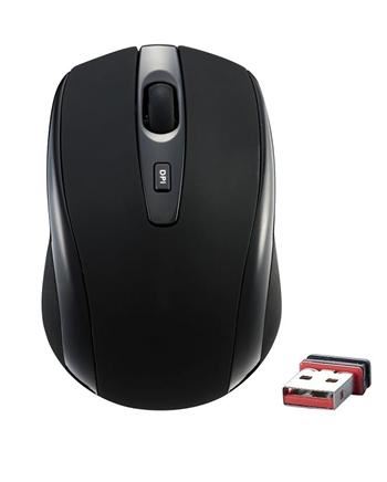 EVOLVEO WML-306B -  cestovní bezdrátová laserová myš, 1 600 DPI, USB