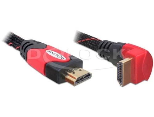 Delock HDMI 1.4 kabel A/A samec/samec pravoúhlý, délka 1 metr