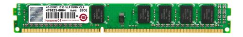 Transcend paměť 4GB DDR3 1333 U-DIMM 2Rx8 VLP, nízký profil