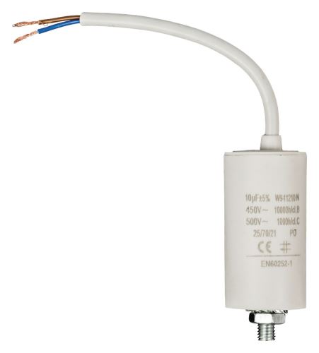 Kondenzátor rozběhový motorový 10,0uf / 450V + cable SC1161