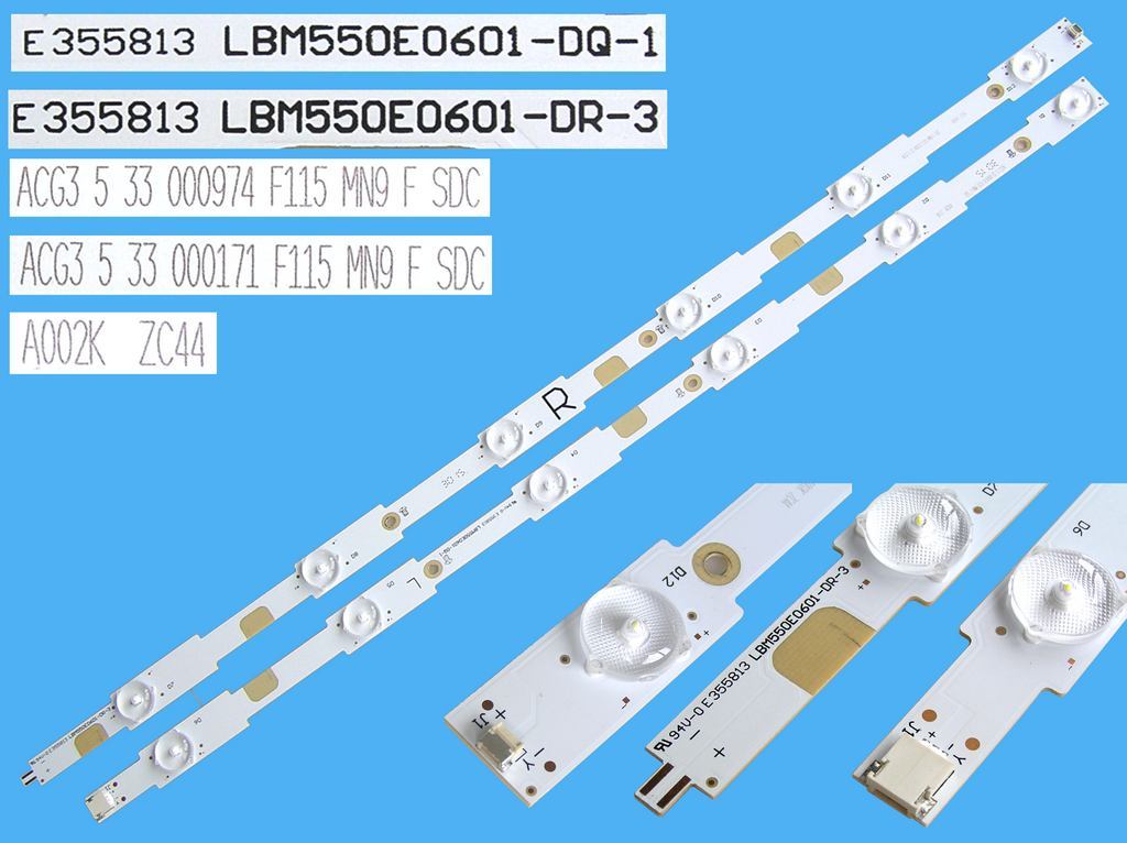 LED podsvit 1080mm sada Philips LBN550E0601-DR-3 +