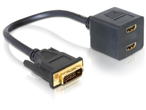 Delock adaptér DVI-D 25 samec > 2x HDMI samice