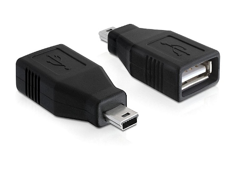 Delock Adaptér USB 2.0 Samice > USB mini konektor