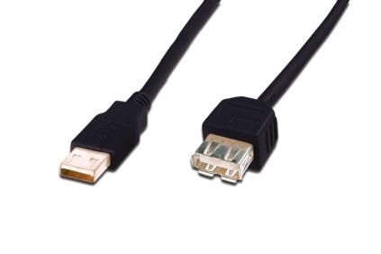 Digitus USB kabel prodlužovací A-A, 2xstíněný, měď