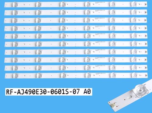 LED podsvit 493mm sada Sharp celkem 10 pásků / D-LED Backlight RF-AJ490E30-0601S-07 A0 / 4
