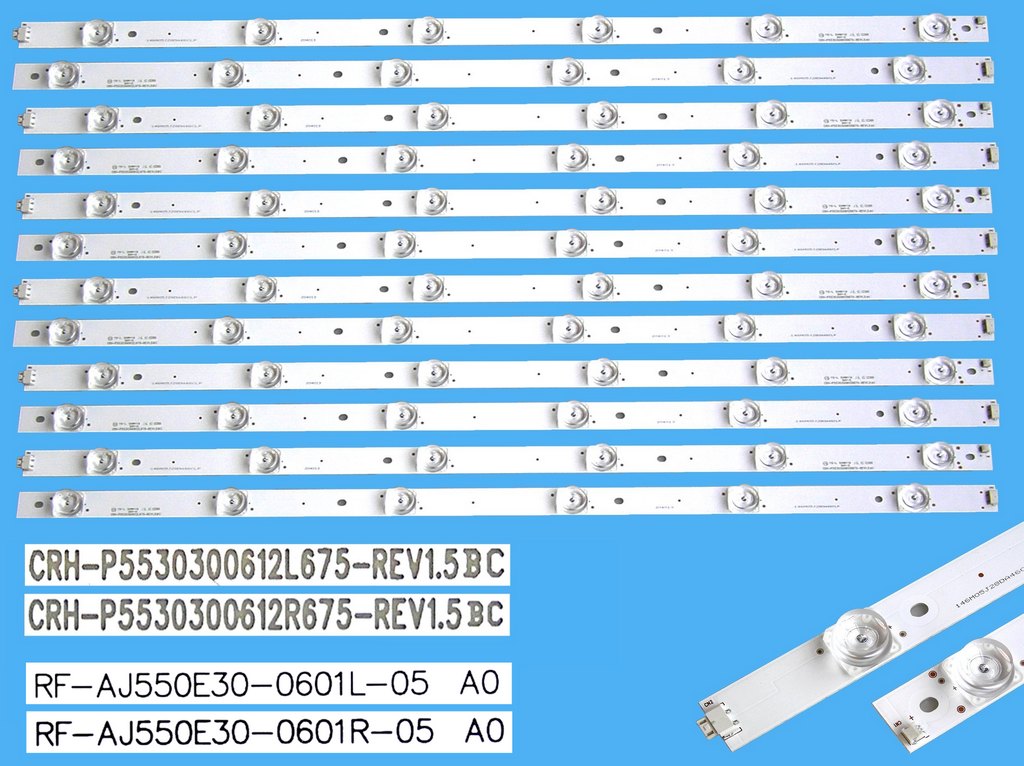 LED podsvit 550mm sada Sharp celkem 12 pásků / DLE