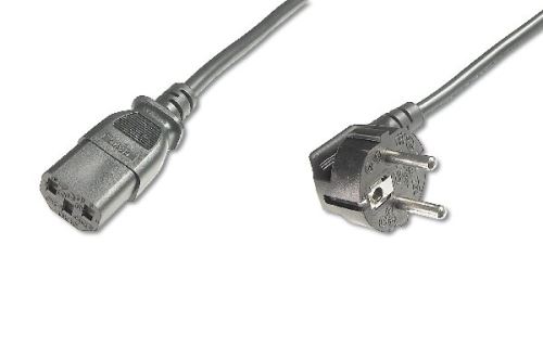 Digitus napájecí kabel 240V, délka 5m CEE7 pravoúhlý / IEC C13 černý