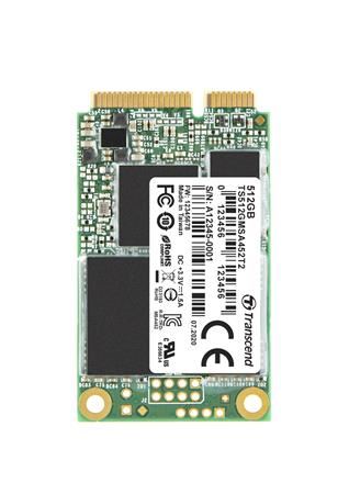 TRANSCEND MSA452T2 512GB Industrial 3K P/E SSD disk mSATA, SATA III 6Gb/s (3D TLC), 560MB/