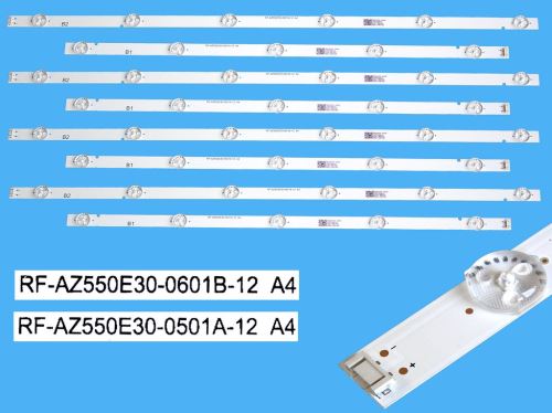 LED podsvit sada LG 55UJ63V2 celkem 8 pásků / DLED TOTAL ARRAY LC550EGJSKA4 / RF-AZ550E30-