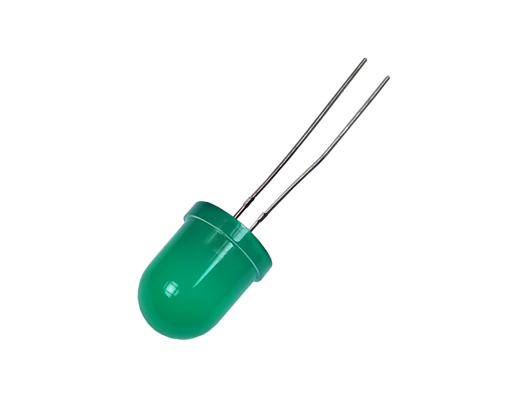 LED dioda zelená 10mm, kulatá, L-813GD*G, 20-60mcd