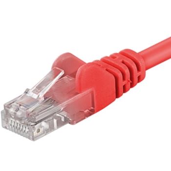 Premiumcord Patch kabel CAT6a S-FTP, RJ45-RJ45, AWG 26/7 5m červená