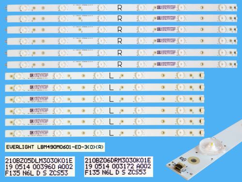 LED podsvit sada Philips LBM490M0601-ED-3 celkem 12 pásků / DLED TOTAL ARRAY 996599000166 