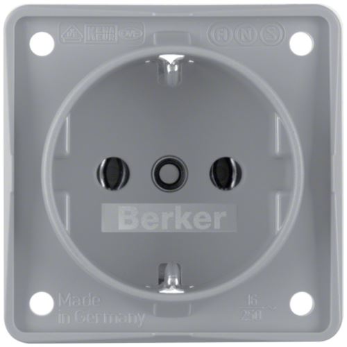 HAGER BERKER 941852506 ZÁSUVKA SCHUKO INTEGRO ŠEDÁ MAT