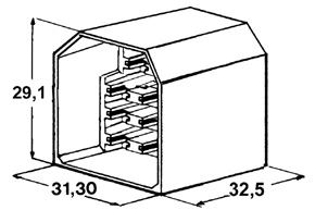 Kryt konektoru 11 ks kolíku 6,3 mm