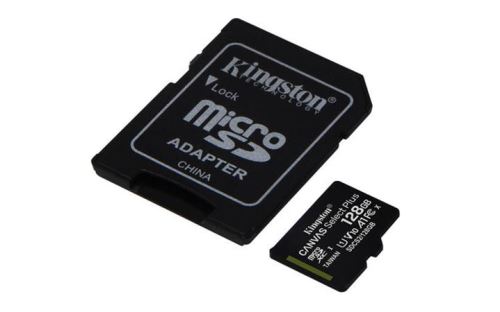 KINGSTON 128GB microSDXC CANVAS Plus Memory Card 150MB/s Read, UHS-I Speed Class, U1, V10,