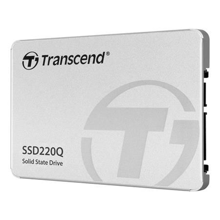 TRANSCEND SSD220Q 500GB SSD disk 2.5'' SATA III 6Gb/s, QLC, Aluminium casing, 550MB/s R, 5