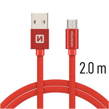 SWISSTEN DATA CABLE USB / MICRO USB TEXTILE 2,0M R