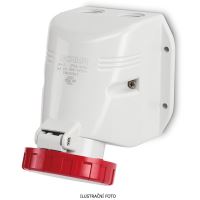 SCAME OPTIMA ZÁSUVKA NÁSTĚNNÁ ŠIKMÝ BOX TOP 3P+E 32A 6H/380-415 V 50/60 HZ IP67 518.3256T