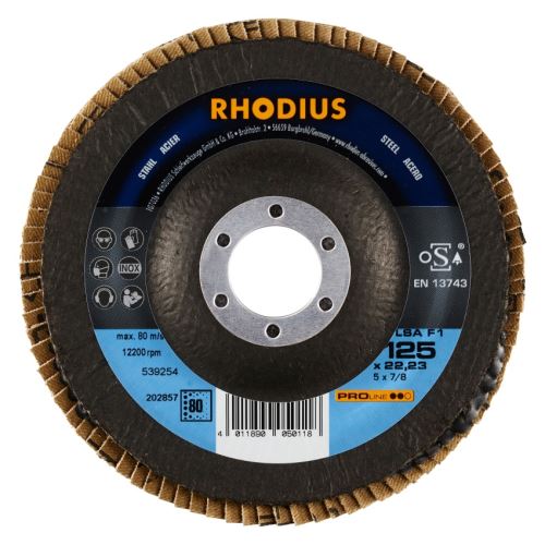 RHO KOTOUČ LAMELOVÝ LSA F1 KORUND 125X22,23 ZRNITOST PR.80 202857