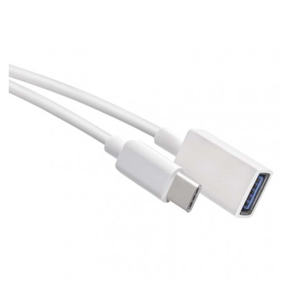 Datový OTG kabel USB-A 3.0 / USB-C 3.0 s funkcí redukce, 15 cm, bílý, 2335076012