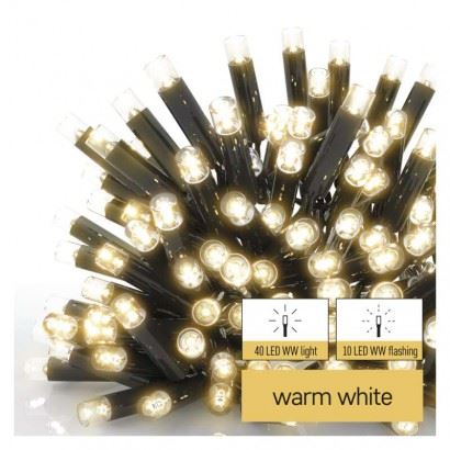 Profi LED spojovací řetěz problikávající – rampouchy, 3 m, venkovní, teplá bílá D2CW03