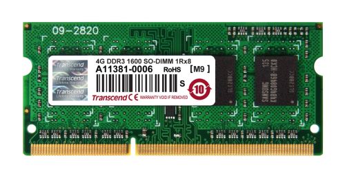 Transcend paměť SODIMM DDR3 4GB 1600MHz 1Rx8 CL11