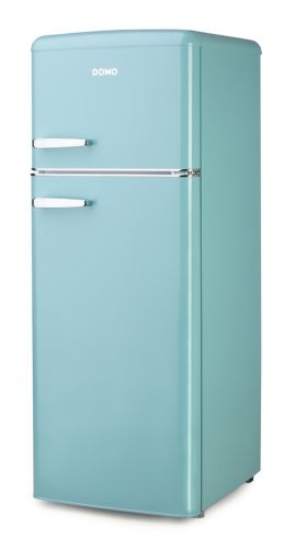 Retro lednice s mrazákem nahoře - tyrkysová - DOMO DO91705R, Objem chladničky: 162 l, Obje