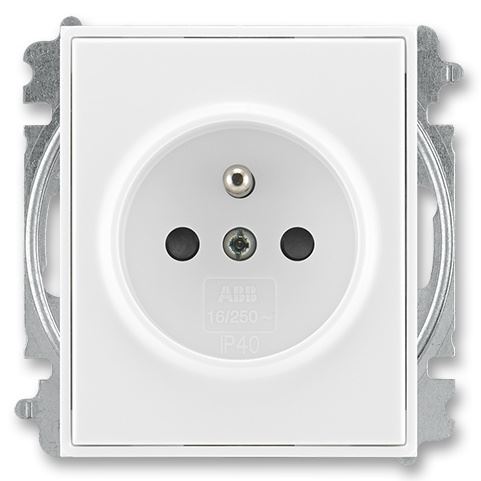 ABB TIME, ELEMENT 5519E-A02357 01 ZÁS.1NÁS.CLON.,BEZŠ., BÍLÁ/LED.BÍLÁ (NAHRAZENO TYPEM 661