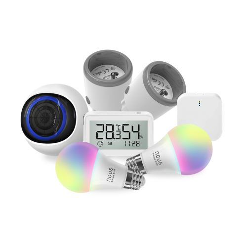 VAR CEL-TEC SET PRO CHYTROU DOMÁCNOST ZIGBEE PRO 2X ZÁSUVKA 2X ŽÁROVKA 1X TEPLOTA VLHKOST 
