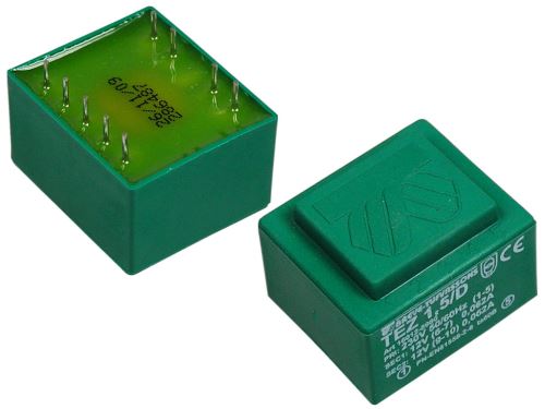 transformátor síťový do plošného spoje  230 / 12V - 1.5VA