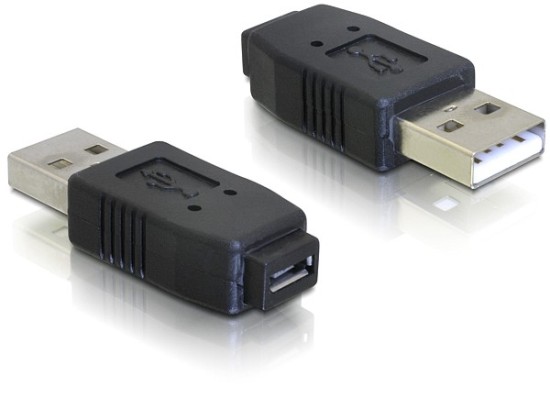 Delock redukce micro USB A+B samice na USB A samec