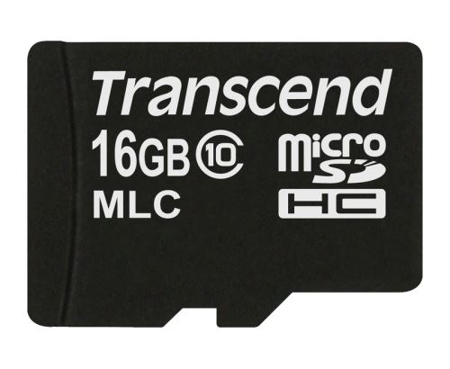 Transcend 16GB microSDHC (Class 10) MLC průmyslová paměťová karta (bez adaptéru), 20MB/s R