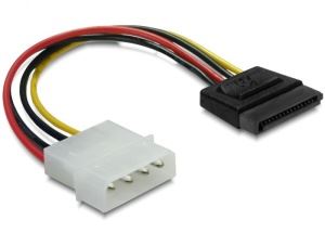 Delock Redukce napájení MOLEX 4-pin na SATA 15-pin přímý, 6 cm