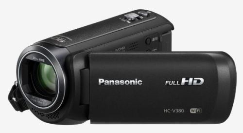 Panasonic HC-V380EP-K, 1/5,8" BSI 2.2 Mpx, 50x zoom, 28mm, 5-osý OIS, WiFi, černá