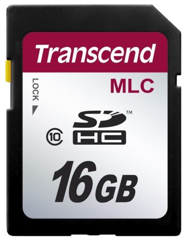 Transcend 16GB SDHC (Class 10) MLC průmyslová paměťová karta (bez adaptéru], 20MB/s R, 16M