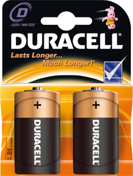 Duracell D 1,5V alkalické baterie / 2KS