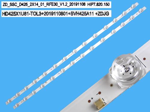 LED podsvit 780mm sada Hisense celkem 2 pásky  / DLED TOTAL ARRAY JL.D425E1330-003BS-M, SV