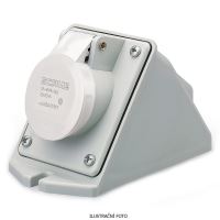 SCAME ZÁSUVKA NÁSTĚNNÁ IEC309 DO 50V ŠIKMÝ BOX 2P 16A 40-50 V 50/60 HZ IP44 530.01611