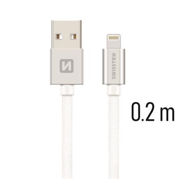 SWISSTEN DATA CABLE USB / LIGHTNING TEXTILE 0,2M S