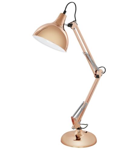 EGLO SVÍTIDLO 94704 BORGILLIO 1X60W E27 STOLNÍ, OCEL, MEĎ
