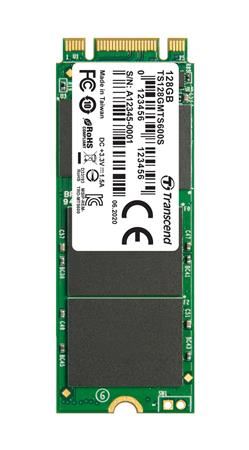 TRANSCEND MTS600S 128GB SSD disk M.2 2260, SATA III 6Gb/s (MLC), 530MB/s R, 200MB/s W, ret
