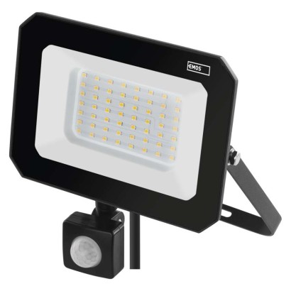 LED reflektor SIMPO s pohybovým čidlem, 50 W, černý, neutrální bílá, 1531234300
