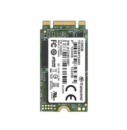 TRANSCEND MTS400I 128GB Industrial SSD disk M.2 2242, SATA III 6Gb/s (MLC), 530MB/s R, 470