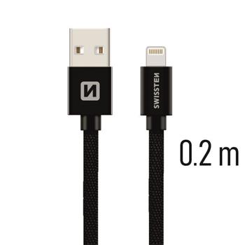 SWISSTEN DATA CABLE USB / LIGHTNING TEXTILE 0,2M B