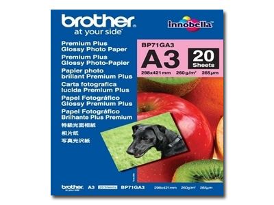 Brother fotopapír A3, premium glossy, 20 ks, 260g