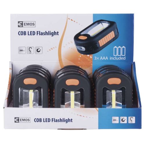 COB LED pracovní svítilna P3889, 200 lm, 3× AAA, 1440833100