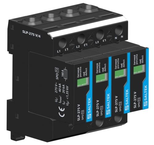 SAL SVODIČ SLP-275 V/4, TYP2, 4X20KA, 230VAC, 4PÓL