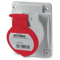 SCAME OPTIMA ZÁSUVKA VESTAVNÁ ŠIKMÁ BEZŠROUBOVÁ 3P+N+E 16A 6H/380-415 V 50/60 HZ IP44/IP54 413.1667F