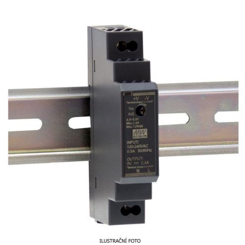 MEANWELL ZDROJ AC/DC NA DIN LIŠTU HDR-15-12 15W VSTUP 85-264V AC, 120-370V DC VÝSTUP 12V 0